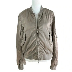 EUROPEAN CULTURE Design by David Peppicelli Zip Jacket Tan Size Large